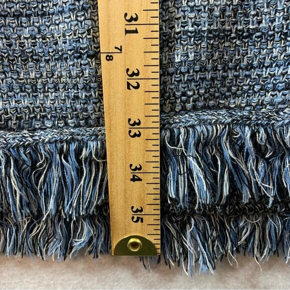 Holding Horses Womens Fringe Sweater Dress Sz XS Blue Cowgirl Boho Western Knit - Picture 6 of 10